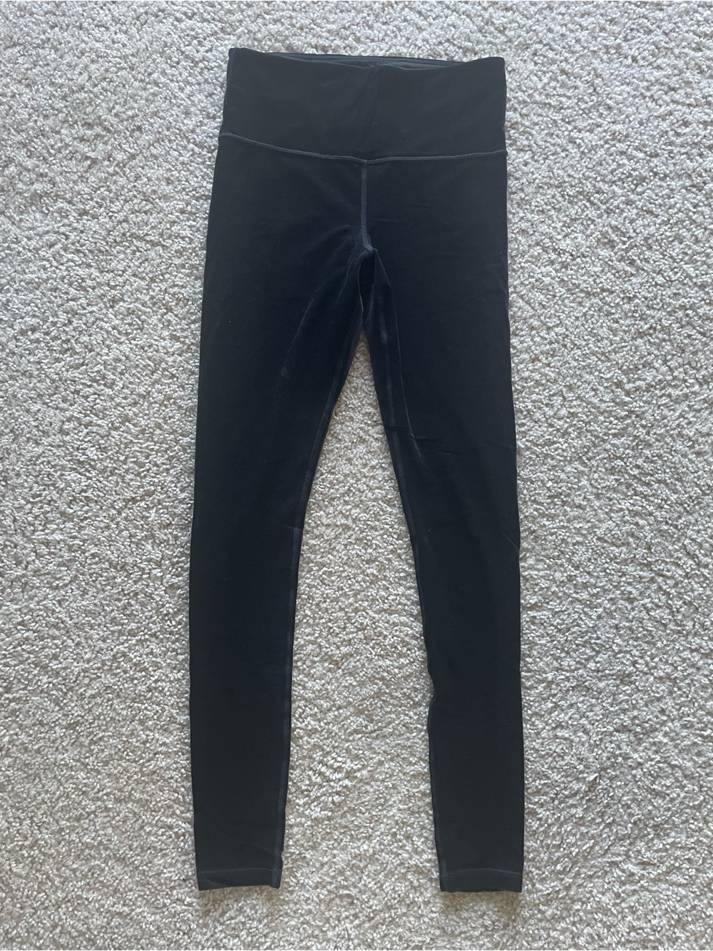 Athleta Black High-Rise Velvet Leggings